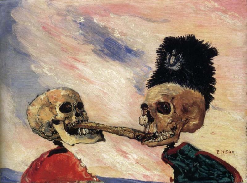 James Ensor Skeletons Fighting Over a Pickled Herring oil painting picture